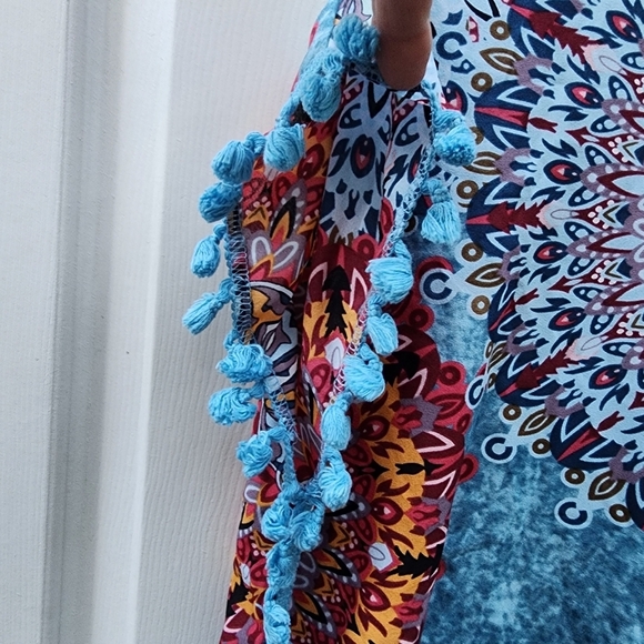 Yincro Swimsuit Cover Size A 100% polyester Multicolor Mandala print - Picture 5 of 9